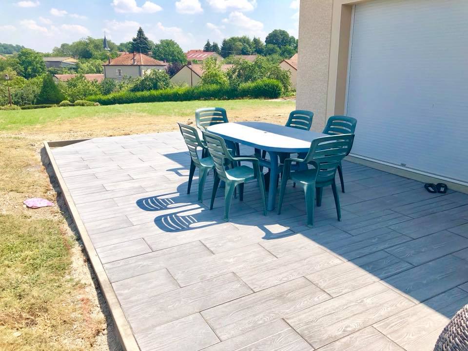 Terrasse en dalles